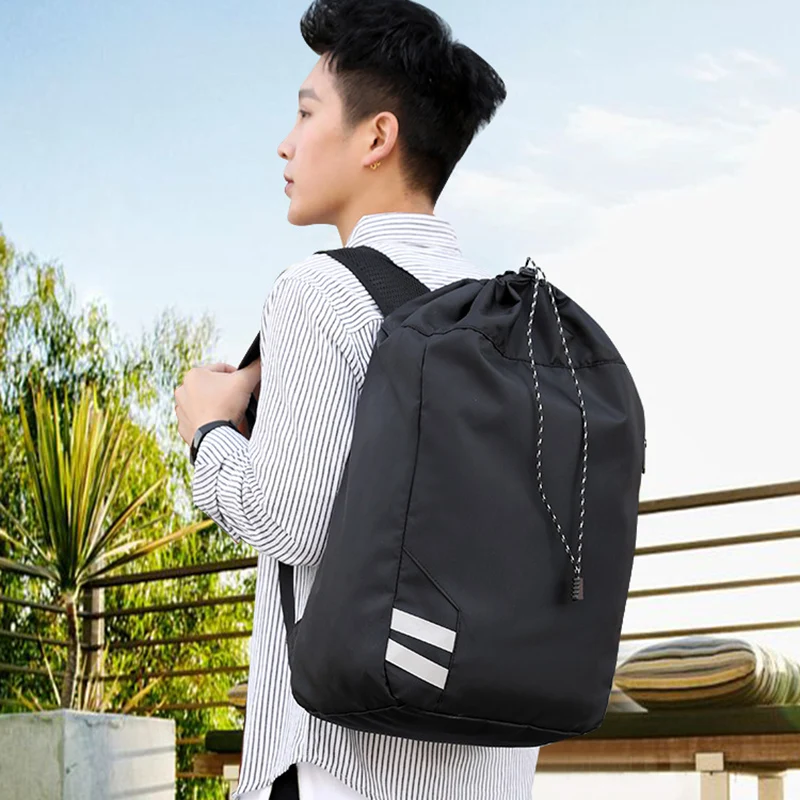 Новый мужской спортивный рюкзак из ткани Оксфорд водонепроницаемый на шнурке