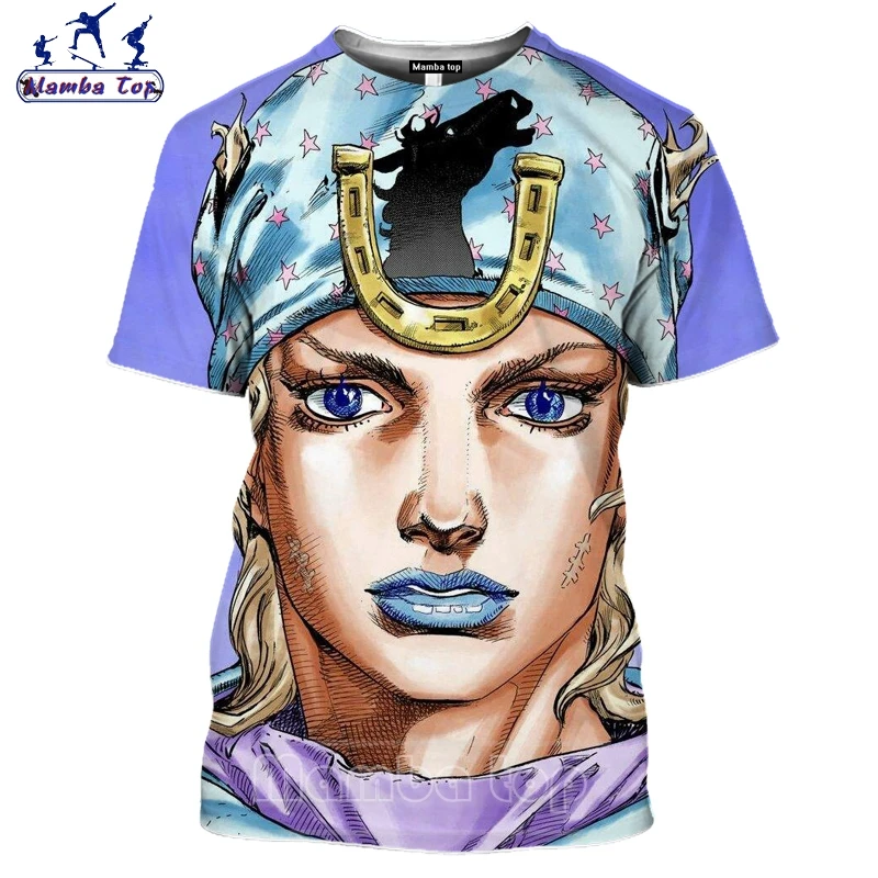 Футболка Mamba для мужчин и женщин топ с рисунком из аниме невероятные приключения