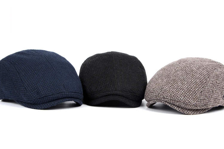 

2019 осенне-зимняя мужская кепка, берет, шапки в британском западном стиле, современный шерстяной плоский плющ, Классический берет в стиле, Ви...