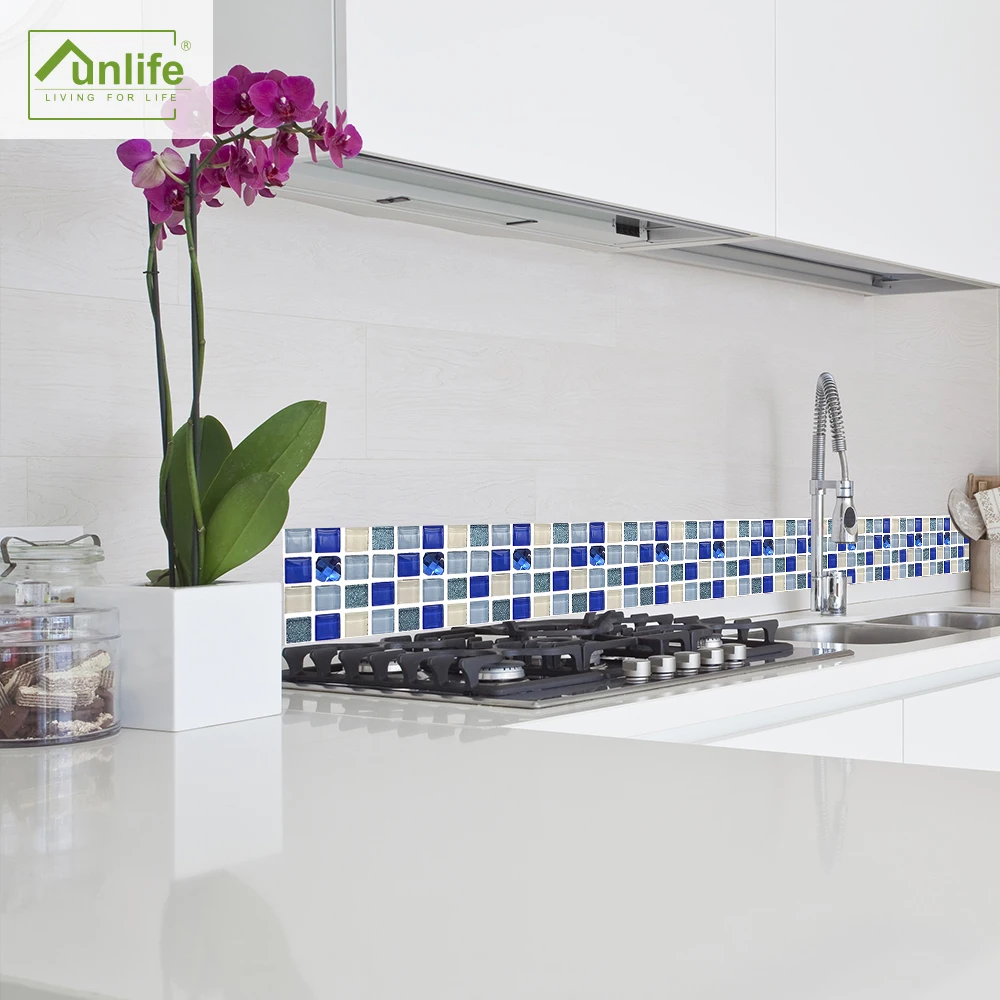 Funlife®Стикеры для плитки в виде коричневой ракушки мозаика красочная Современная