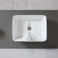 ceramic basin above counter basin oblique side rectangular with tap mounting hole white us warehouse