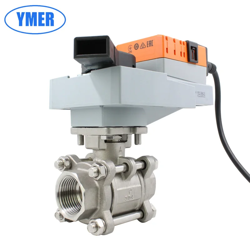 Электрический регулирующий клапан Belimo из нержавеющей стали трех частей