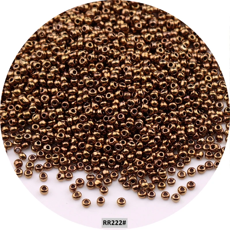 1000Pcs/Bag 2mm Electroplating Metallic Color Glass Seed Beads 11/0 Czech Round Spacer Bead For DIY Jewelry Making Sewing Craft | Дом и сад