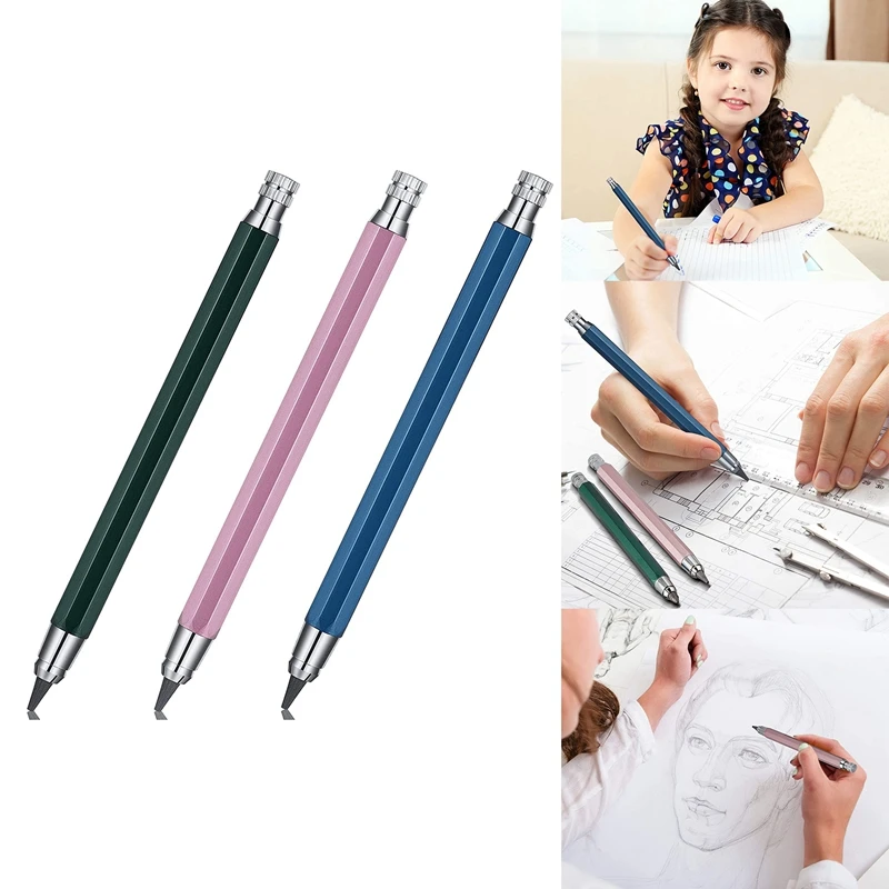 

3 шт., механические Графитовые Карандаши для рисования по дереву, 5,6 мм