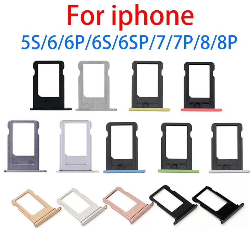 Держатель лотка для sim-карты слот для iphone 5s 6 6s 6plus 6s Plus 7 7P 8 8 Plus держатель для sim-карты Слот Лоток контейнер адаптер