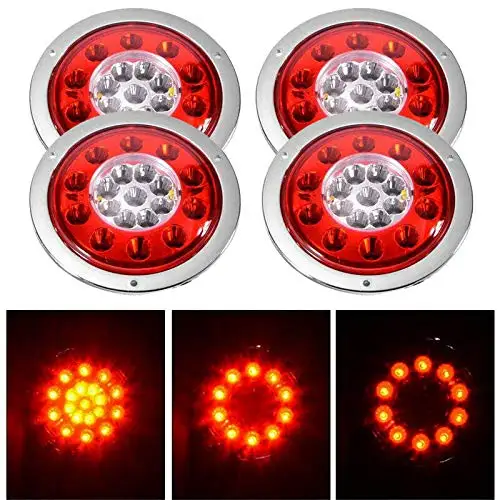 Авто аксессуары 4 шт. круглый 19 Led задний стоп-сигнал лампа Трейлер круглый гамбургер лампы для грузовика Ван трейлер
