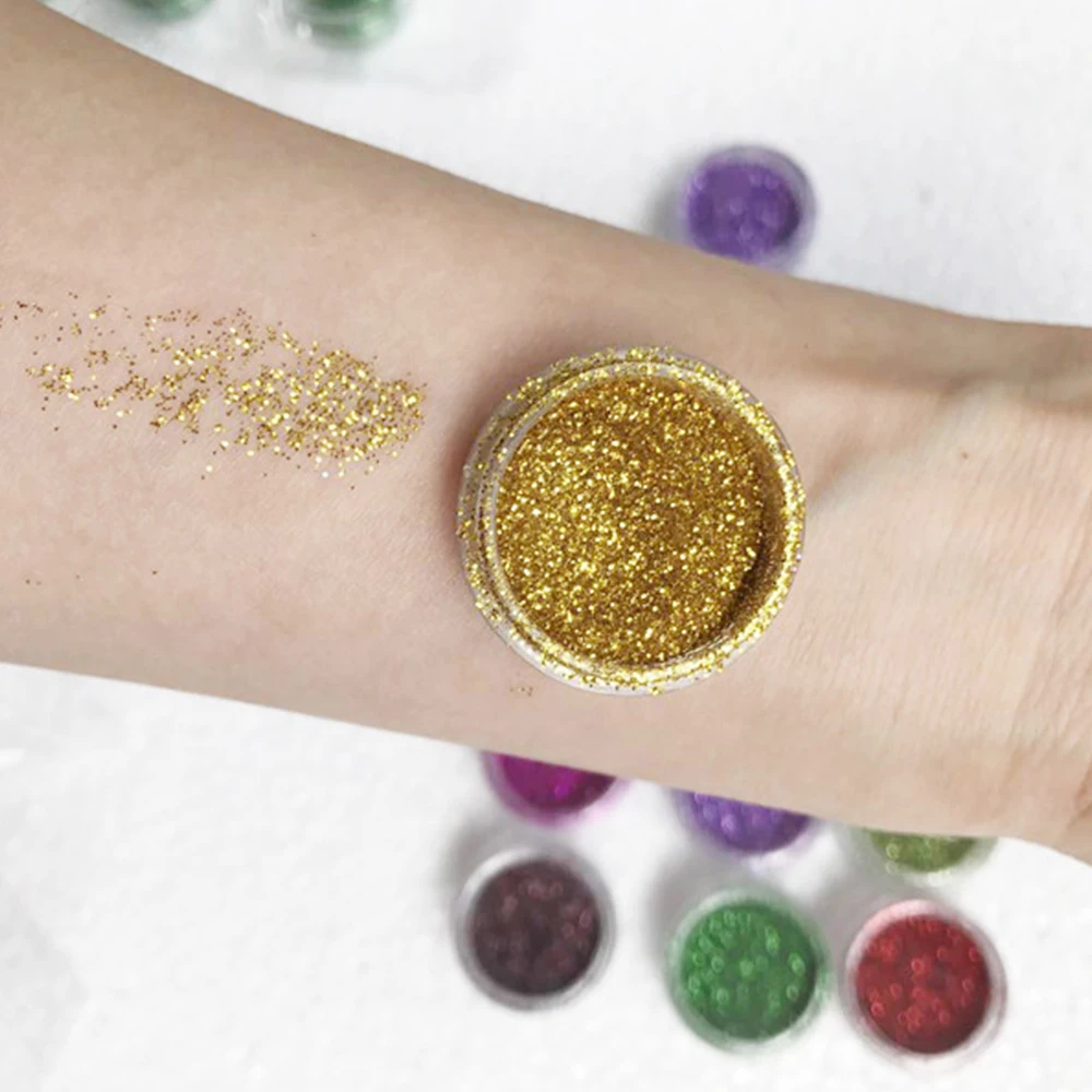 1 коробка разноцветные блестящие алюминиевые хлопья волшебные порошки с