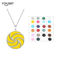 yoiumit luxury stainless steel interchangeable leather necklace for women pendant sweets neck chains gift to girlfriend female