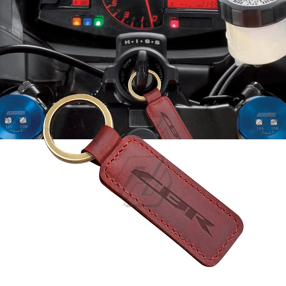 

Motorcycle Keychain Cowhide Key Ring Case for Honda CBR 250 300 CBR600RR CBR900RR CBR1000RR CBR1100XX