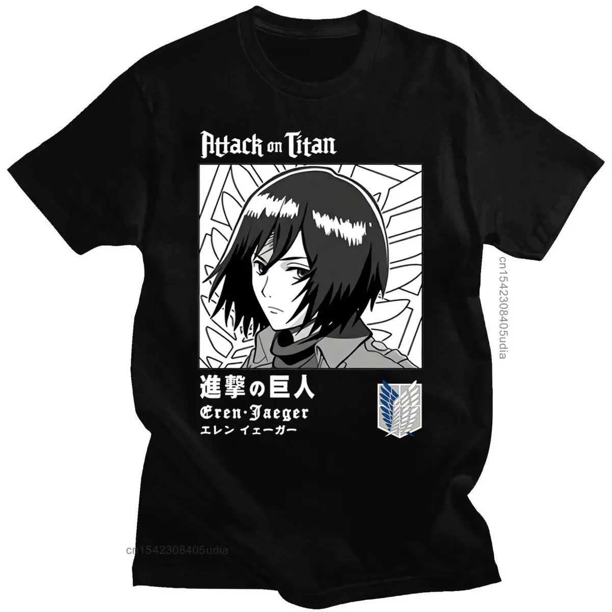 Harajuku Japanese Anime Attack On Titan T-Shirt Cool Print Pattern Tshirt Men Oversized Hip Hop Loose Short Sleeve