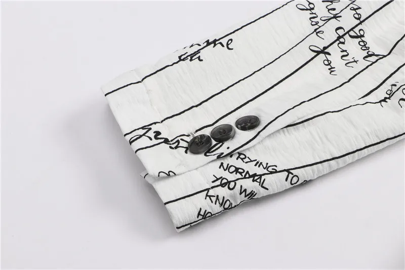 

Brand Blazer for Men 2020 Print White Men Blazer Summer Thin Style Blazer Masculino Slim Fit Luxury Wedding Dress