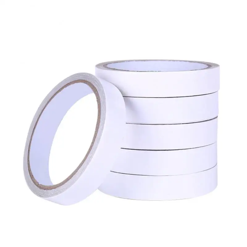 

12M Double Sided Tape White Super Strong Double Sided Adhesive Tape Paper Strong Ultra Thin High Adhesive Cotton 8mm 10mm 12mm