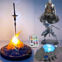 gecco dark souls black faraam knight figure bonfire sword the abysswalker action figure crystal lizard lit light up