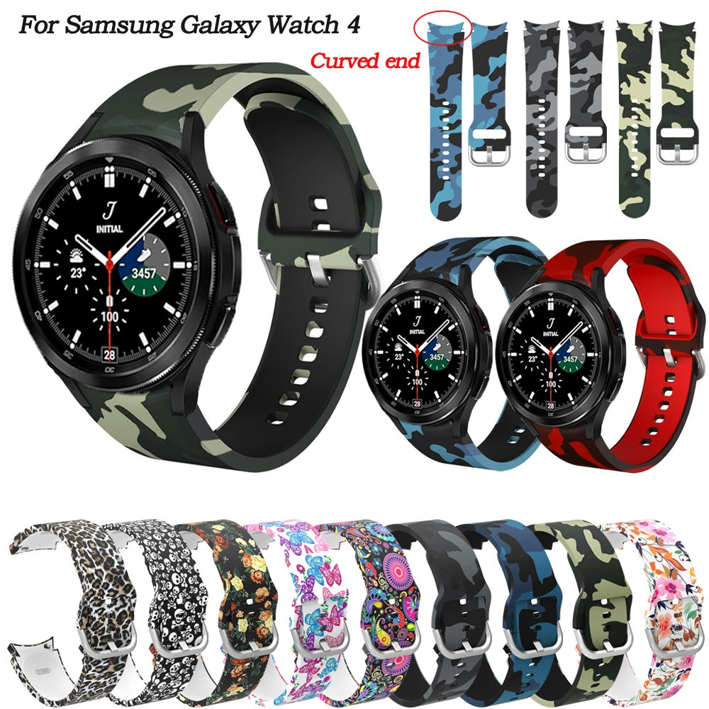 

Printing Silicone For Samsung Galaxy Watch4 Classic 46mm 42mm Bracelet Straps Galaxy Watch 4 44mm 40mm Smart Watchbands No Gaps
