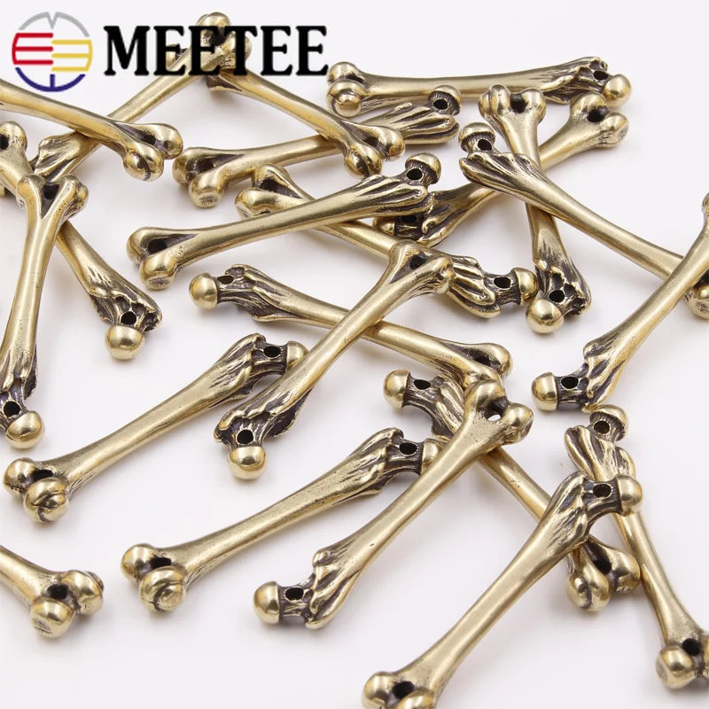Meetee костяной брелок латунный кулон кольцо пряжки для мужчин женщин панк ремесла