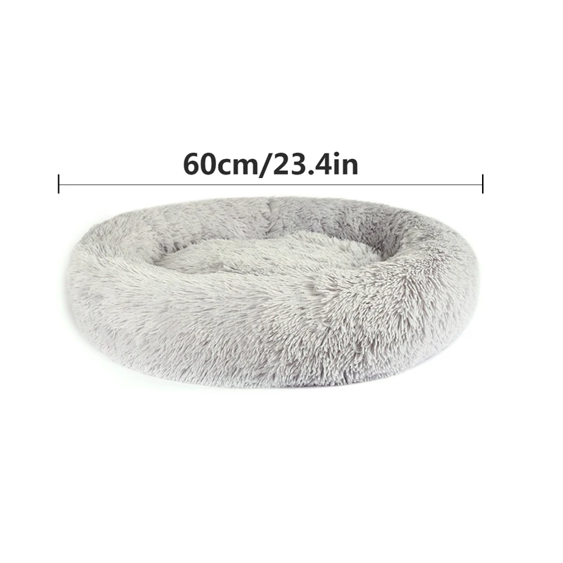 Soft Warm Round Pet Cat Bed Comfy Calming Dog Beds Washable r Large Medium Small Comfortable Kennel Easy To Clean Pet Nest House
