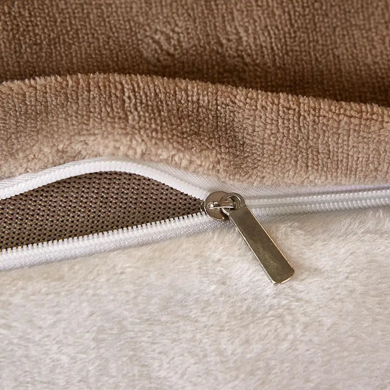 Коралловый флисовый чехол однотонный пододеяльник и наволочка для взрослых