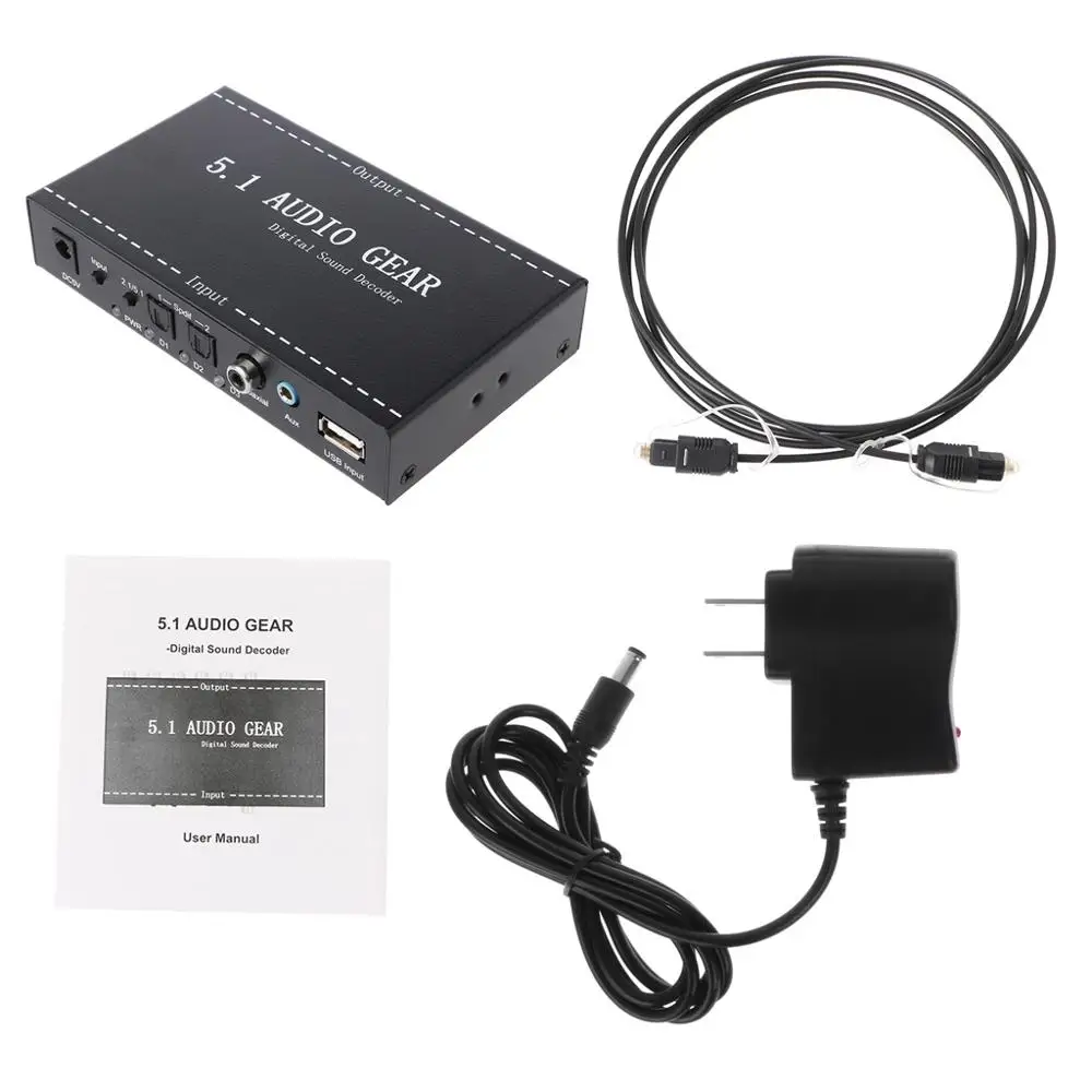 5 1 аудио Шестерня цифровой звуковой декодер конвертер объемный пик для DVD PS3| |