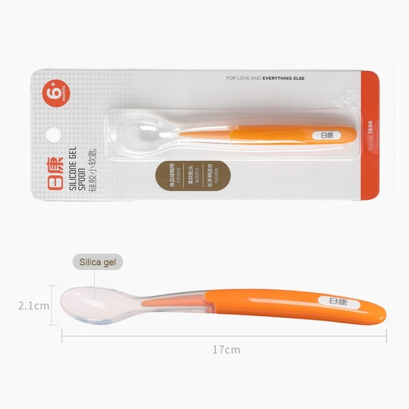 Детская Ложка Rikang детские столовые приборы мягкая силиконовая ложка инструменты