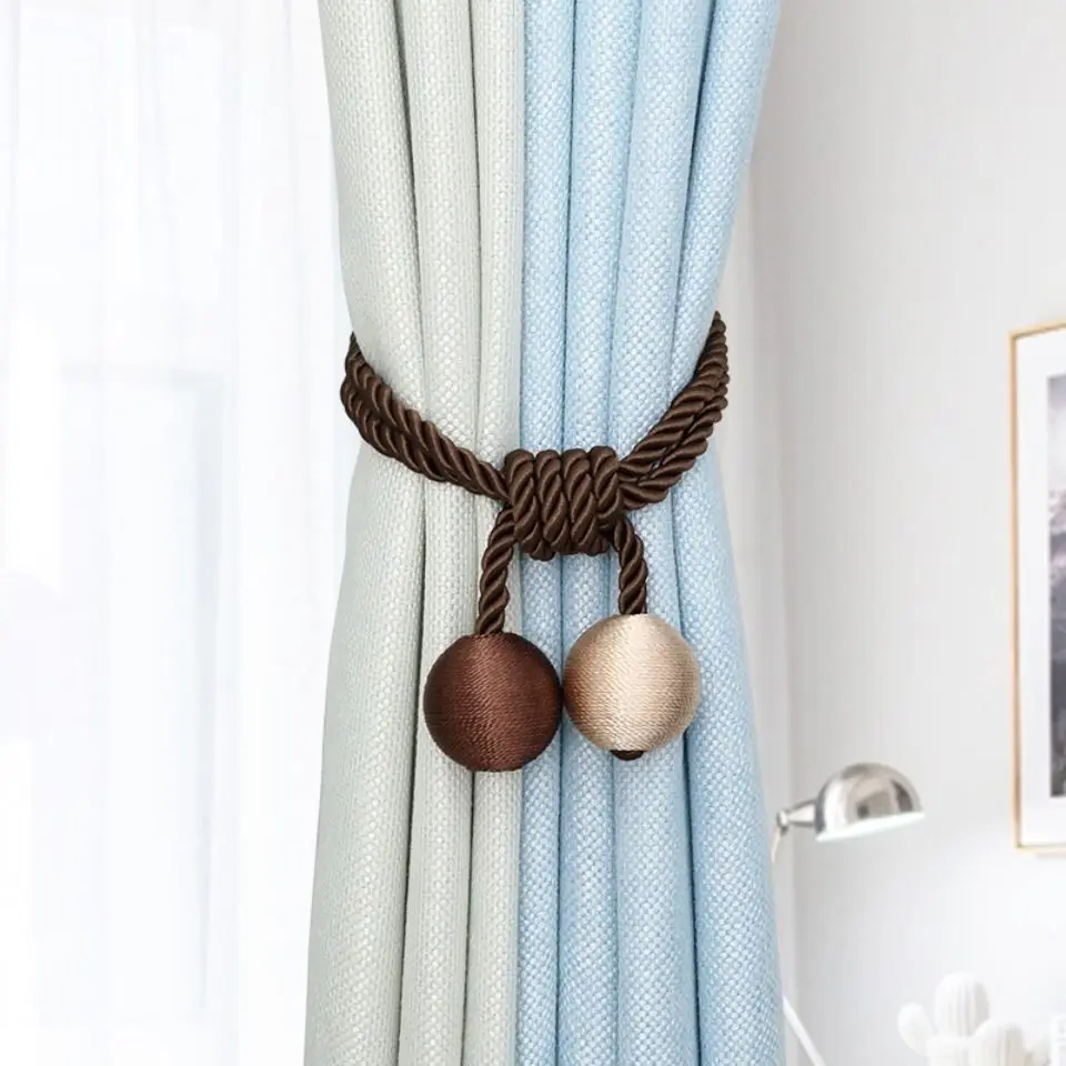 Новые модные застежки для штор плюшевые подвесные ремни веревки занавески