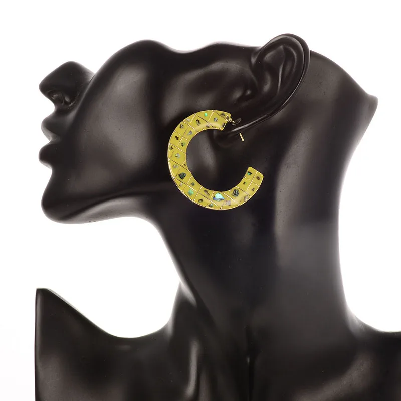 

Dorado Fashion Hoop Earrings For Women Unclosed Circle Green Pink Yellow Blue Lacquer High Quality Trendy Modern Jewelry 2020