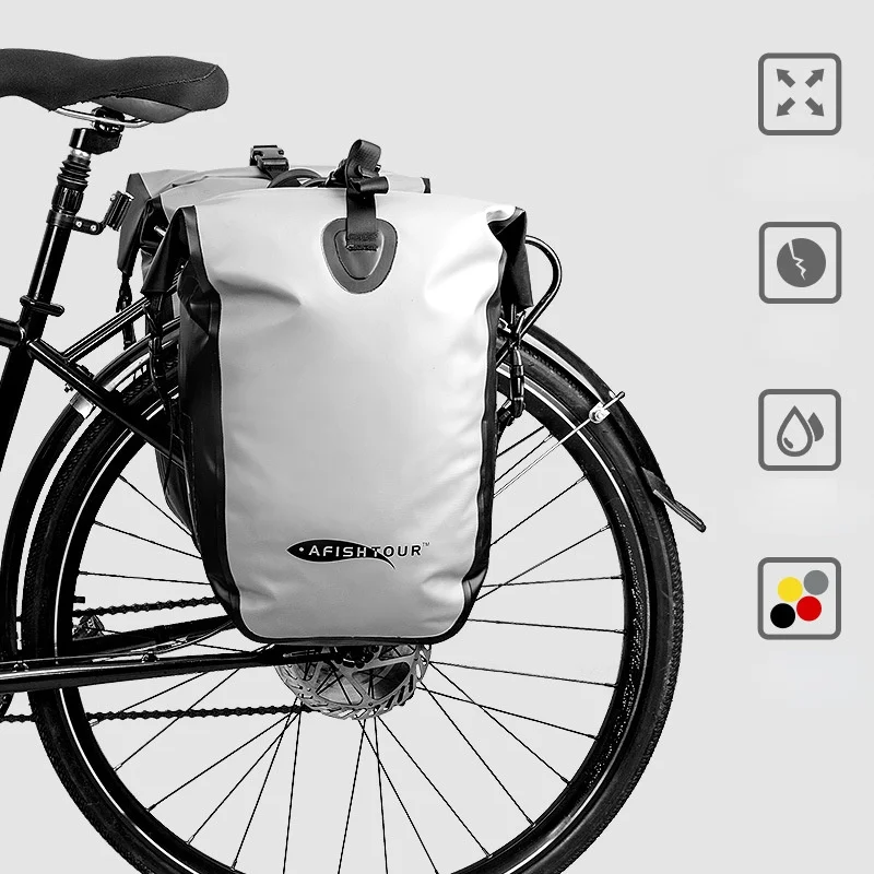 

Waterproof Bike Bag 15/25L Travel Cycling Bag Basket Bicycle Rear Rack Tail Seat Trunk Bags Bicycle Bags & Panniers Accessories