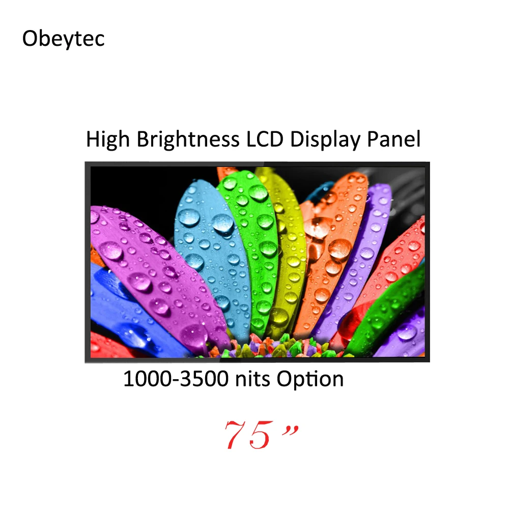ЖК панель высокой яркости FHD /4K 75 дюймов 1500 кд/м² для использования на открытом