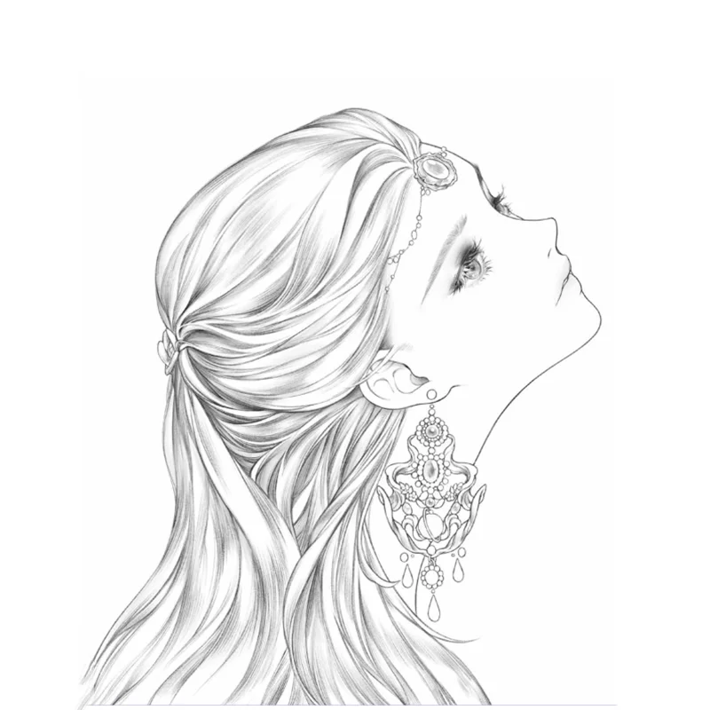 

Genuine Muses Coloring Book by Dadachyo Beautiful Girl Painting Book Anime Line Drawing Graffiti Books for Adult Students