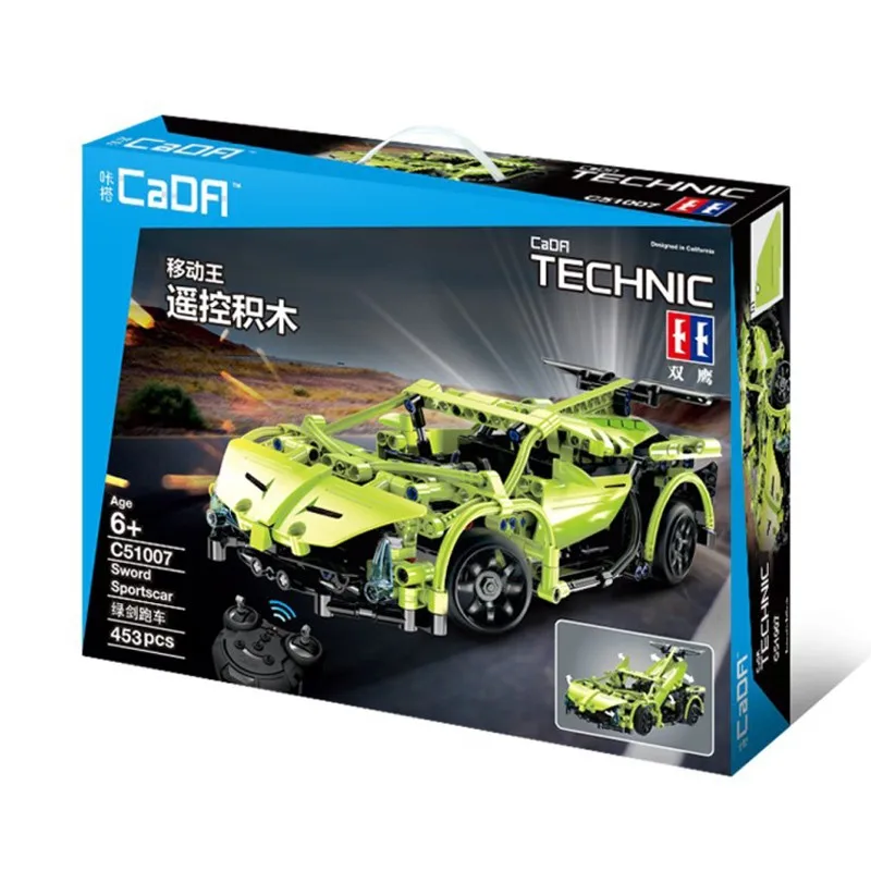 

2021 CaDA C51007W 453PCS DIY Remote Control Car Model Building Block Bricks RC Car Toys for Kids Gift