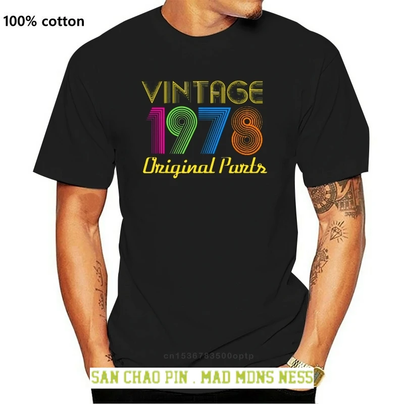 

Винтажная рубашка для 40-летнего дня рождения 1978, Женская футболка для 40-летнего возраста