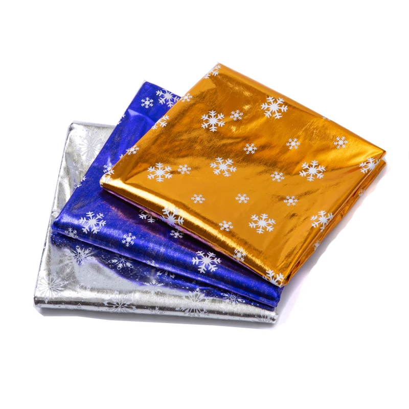 Лазерная ткань эластичный спандекс Снежинка Бронзирующая блестящая