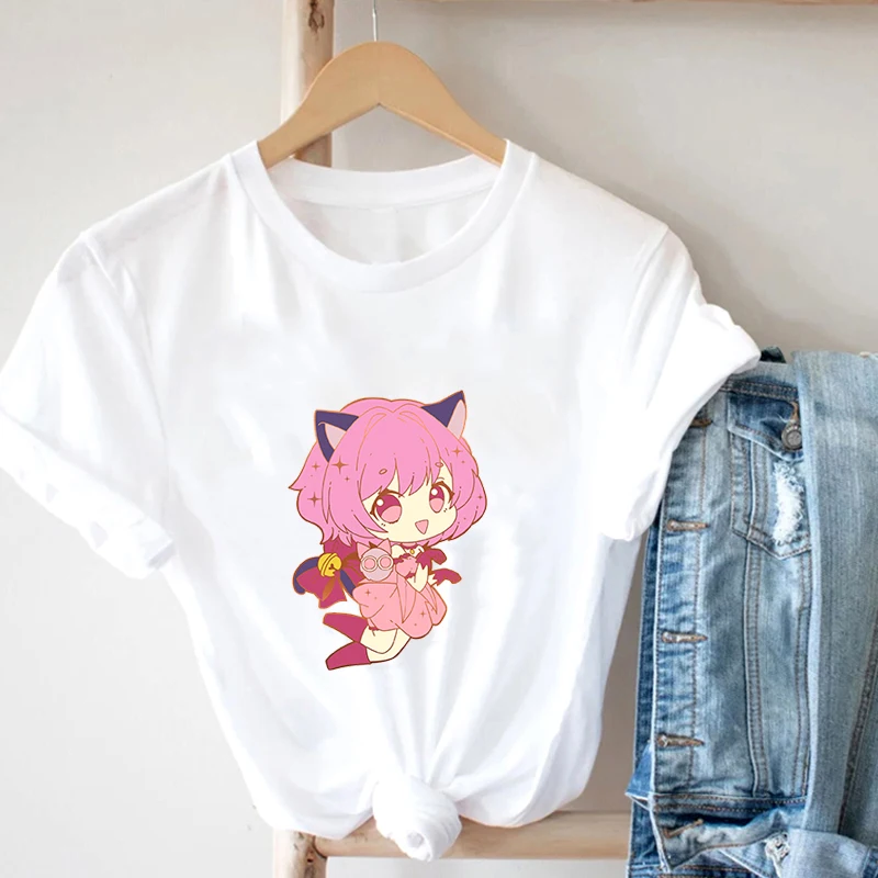 

Graphic T-Shirt Summer Harajuku T-Shirt Kawaii Women Cute Funny Anime T-Shirt Cartoon Ullzang T-Shirt Korean Style Female Tops