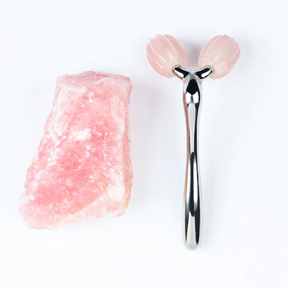 

Роликовый массажер для лица, Нефритовый ролик-массажер, для подтяжки кожи лица, от морщин, кварцевый и из натурального камня