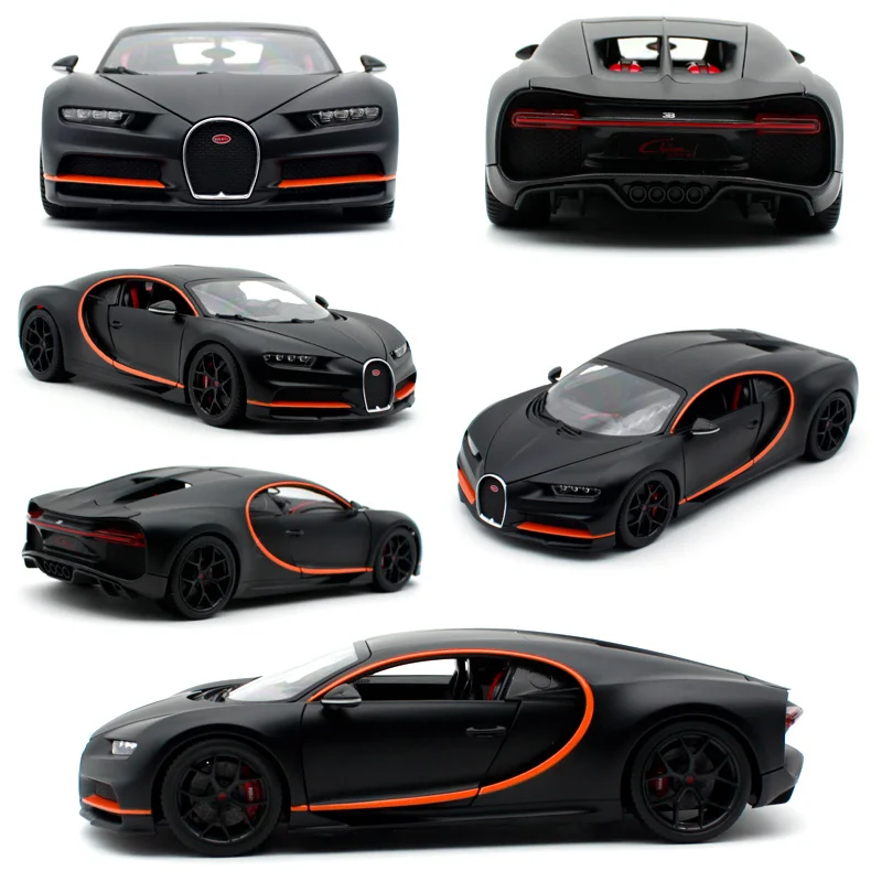 Bburago литье под давлением 1:18 2018 Chiron спортивный автомобиль крутой черный симулятор