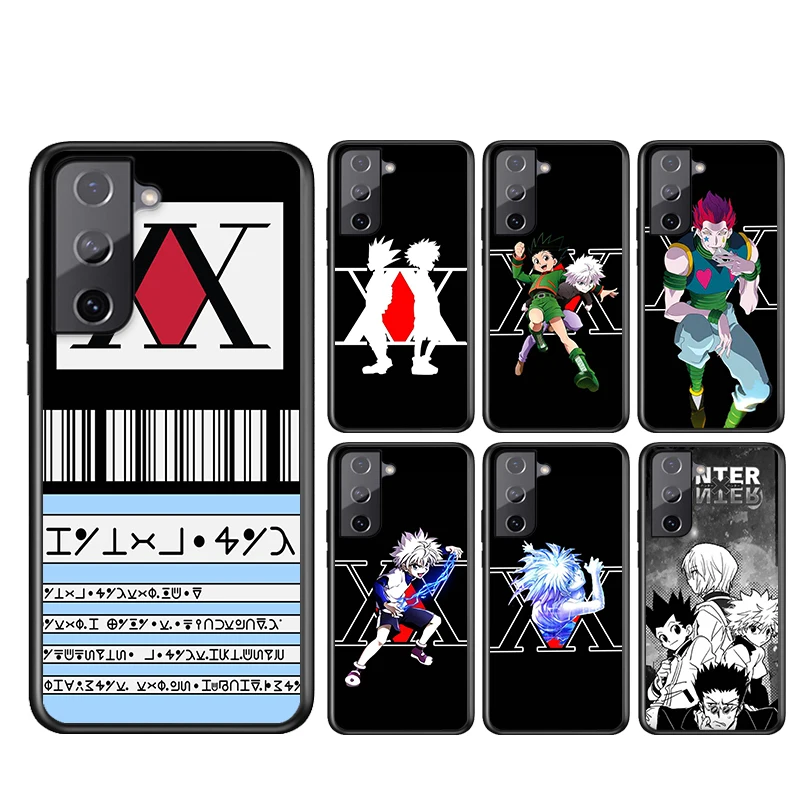 

Phone Case For Samsung S21 S20 FE S22 Ultra Pro Lite S10 5G S10E S9 S8 Plus Hot Anime HUNTER X Killua Hisoka Black Soft Cover