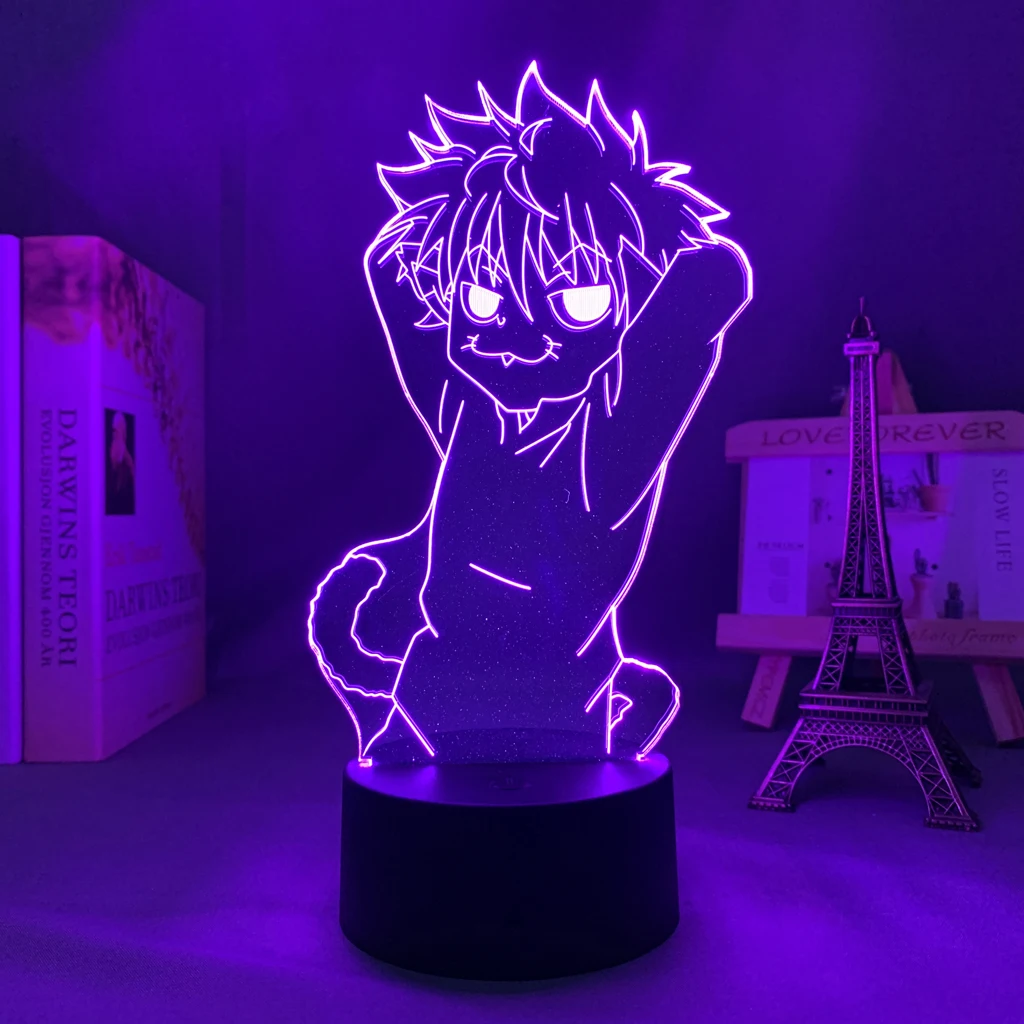 Акриловая 3d лампа для аниме Hunter X Killua ночсветильник спальни Декор подарок на день