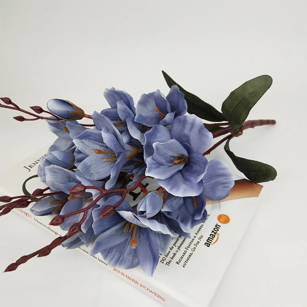 1 шт. 45 см искусственная Магнолия цветок 5 ветка Шелковый Искусственный для дома