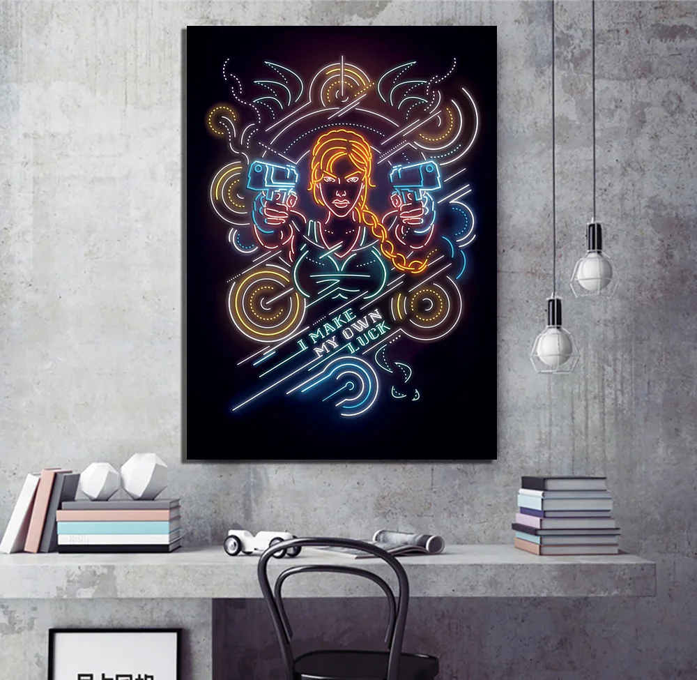 Постеры на холсте с рисунком из аниме гробница Лара Крофт | Дом и сад