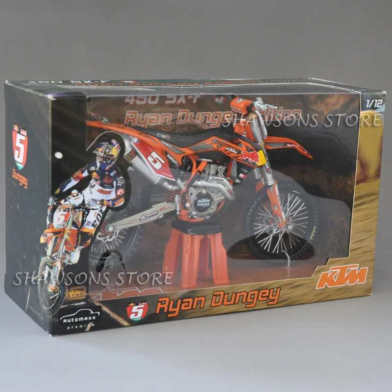 Литье под давлением модель игрушки automax 1:12 KTM 450 SX-F Байк миниатюрная копия мотоцикла