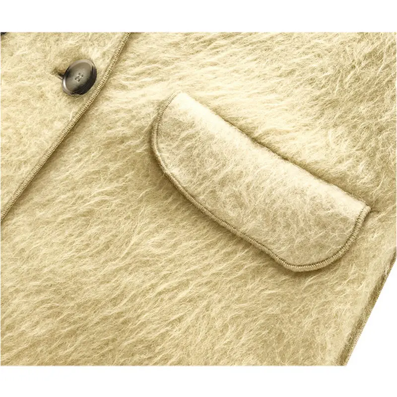 

Woolen Trench Coat Female Winter 2019 New Loose Long Section Double-Breasted Thickening Windbreaker Tide Woolen Coats New f1914