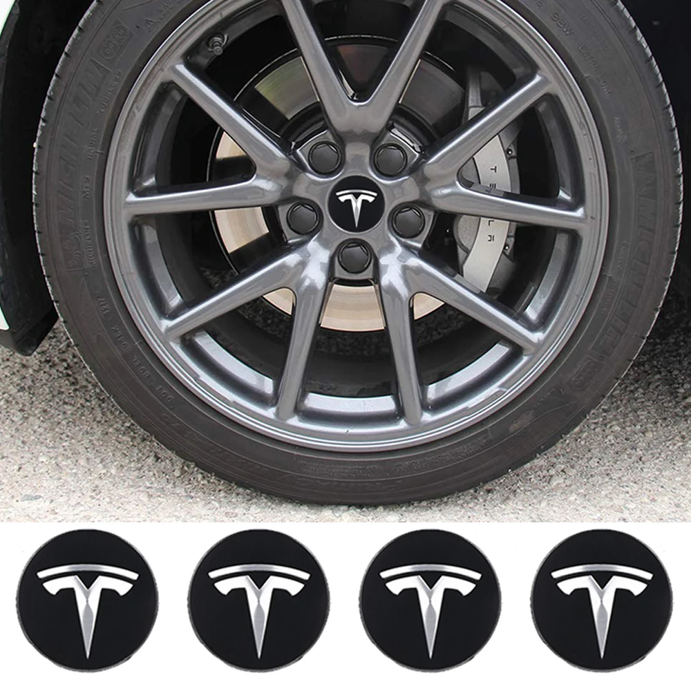 

1set 56mm Car Styling Wheel Tire Rim Cover Center Hub Cap Wheel Nut Exterior Decor For Tesla Model Y Accessories