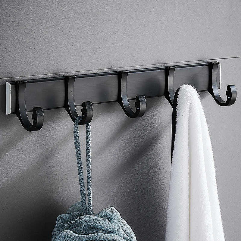 Набор аксессуаров для ванной Leyden алюминиевая матовая черная вешалка полотенец