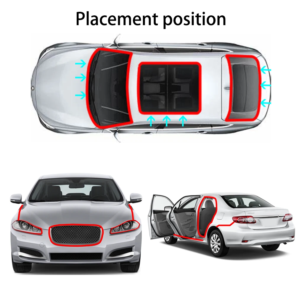 2m Car T-Shape Seal Strip For Honda Accord Civic CR-V HR-V Pilot Fit Odyssey Elysion City Toyota Corolla Camry Yaris Sienna Vios |