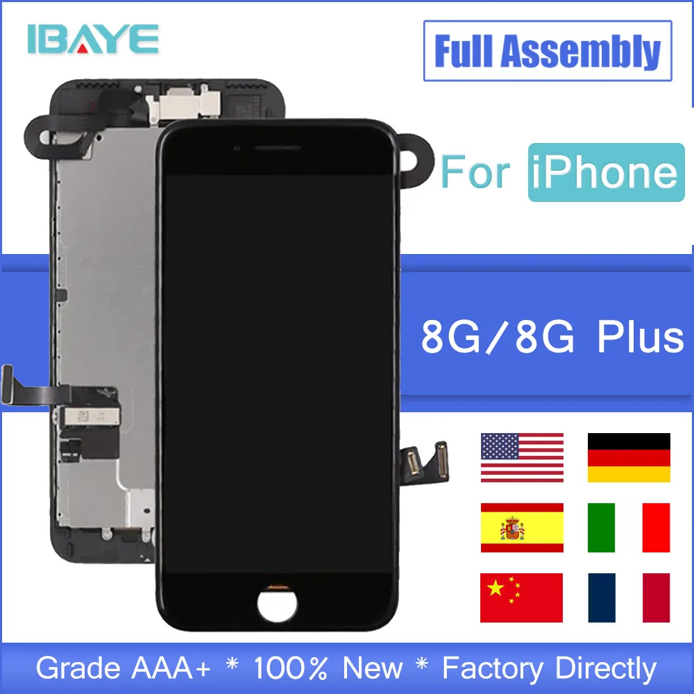AAA + качественный ЖК дисплей для iPhone 8plus сенсорный экран Замена Полный комплект 8G 3D
