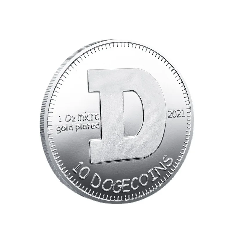 

Dogecoin Souvenir Gold Plated Commemorative Coin 2014 Collectible Gift Silver Coins Challenge Coin Collection Art Coin