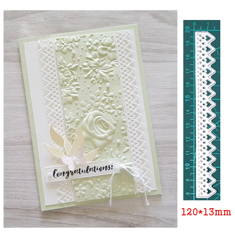 

Metal Cutting Dies Stripe Spikes Border 2020 New Crafts Die Stencil For DIY Scrapbooking Paper Cards Embossing Die template