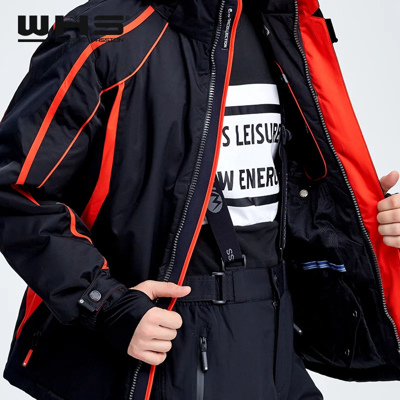 WHS новый лыжи мужчин спорт теплый ветрозащитный костюм водонепроницаемый