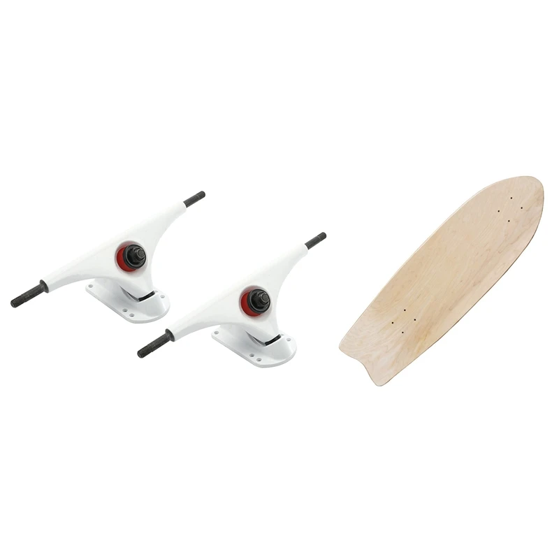 

7Inch Surf Skateboard Trucks Fish Board Long Board Steering Bracket-White & Surf Skate Deck Skateboard Decks