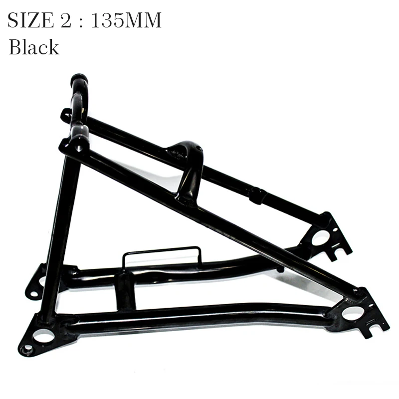 Black Frame 135mm TWTOPSE титановая велосипедная Рама из сплава для Brompton складной велосипед или велосипед из титанового сплава Передняя вилка для Brompton складной велосипед - Цвет: Black Frame 135mm