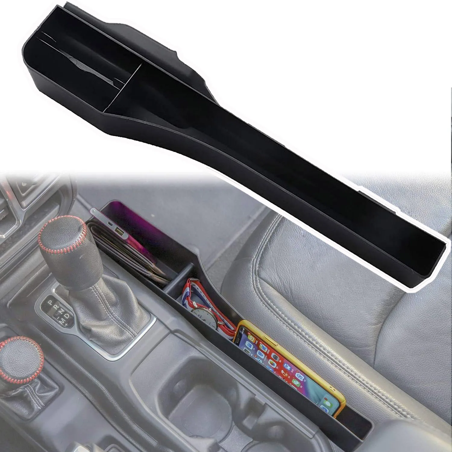 

Passenger Side Storage Tray Car Seat Gap Organizer Pocket Box Phone Stuff Holder for Jeep Wrangler JL 2018-2021